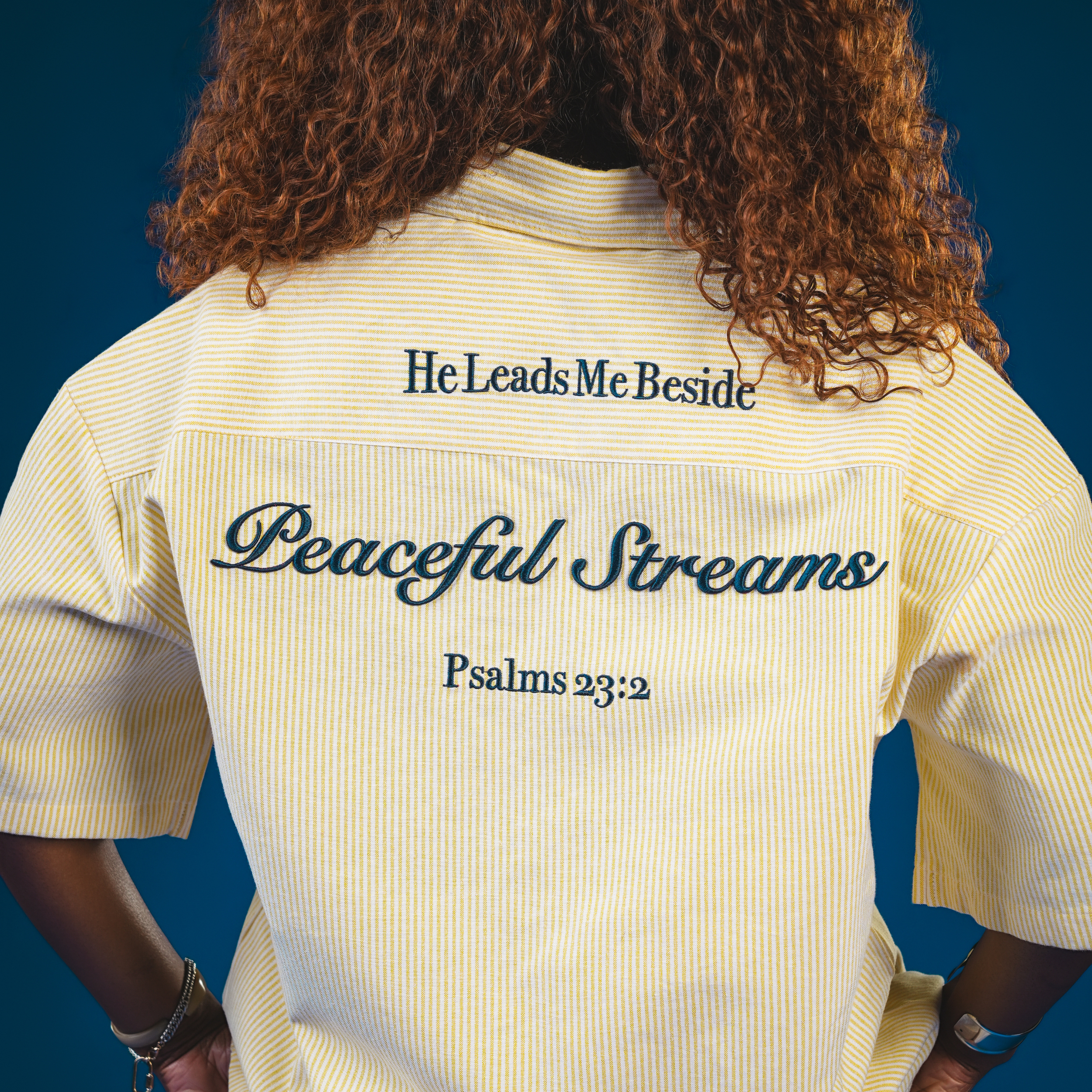 Peaceful Streams Oxford Button Up