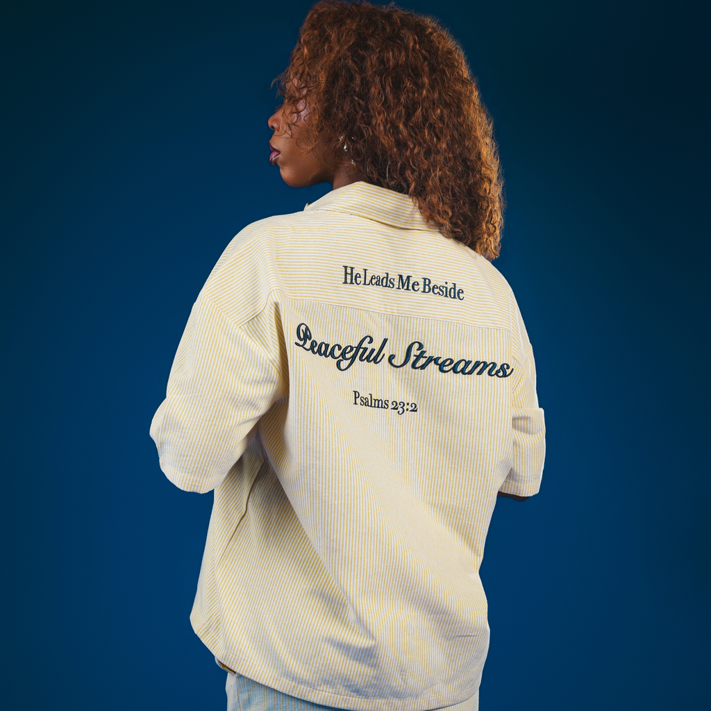 Peaceful Streams Oxford Button Up