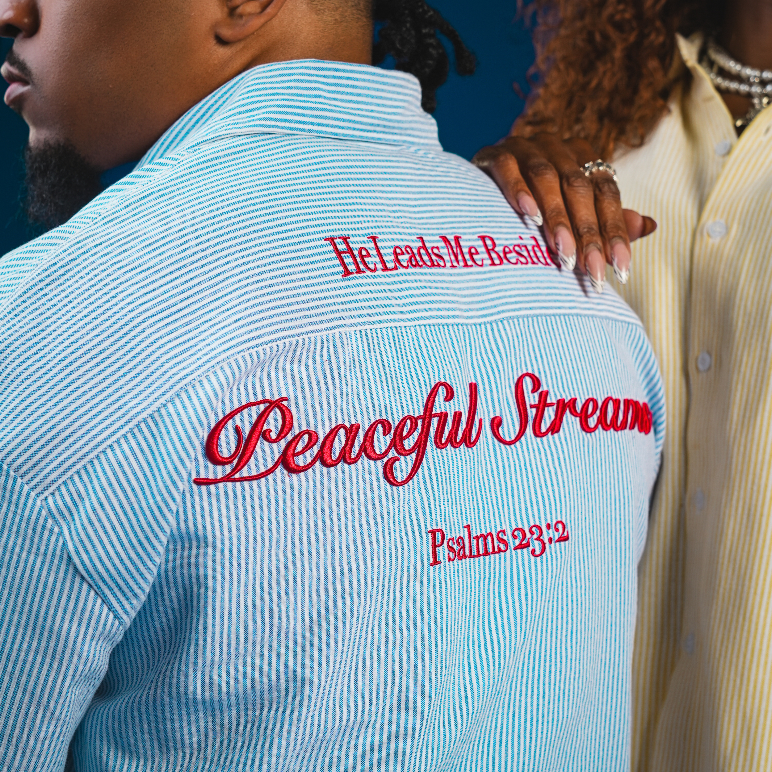 Peaceful Streams Oxford Button Up